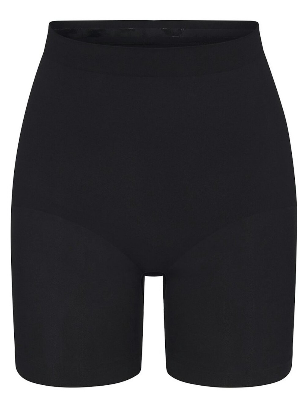 Skims Seamless Sculpt Mid Thigh Short In Onyx